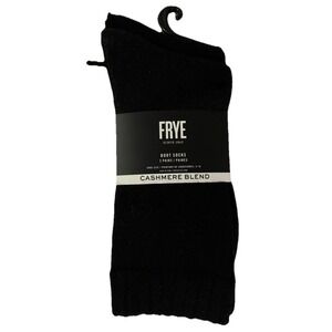 Frye Cashmere Blend Boot Socks Women's 5-10 Black Crew 2 Pairs NEW